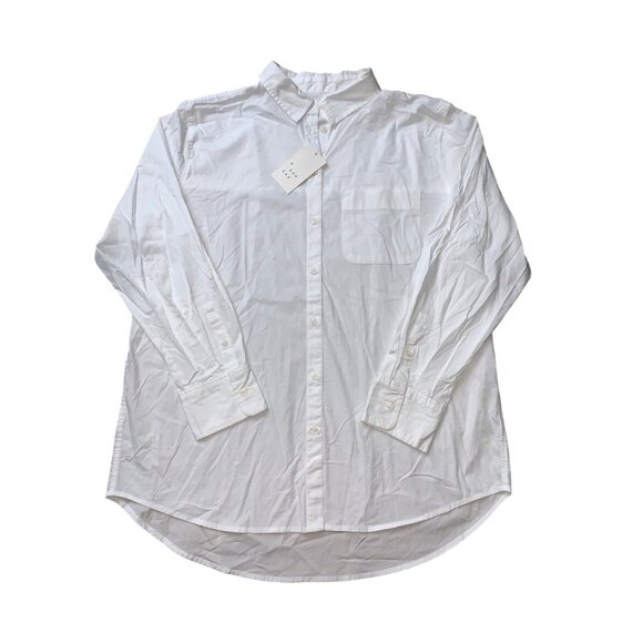 A New Day Women's White Long-Sleeve Button-Up Shirt Classic Fit Size XL - Picture 4 of 11